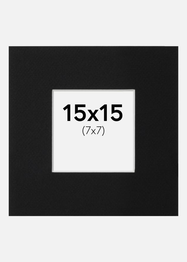 Paspartu Crni Standard (Bijela Jezgra) 15x15 cm (7x7)