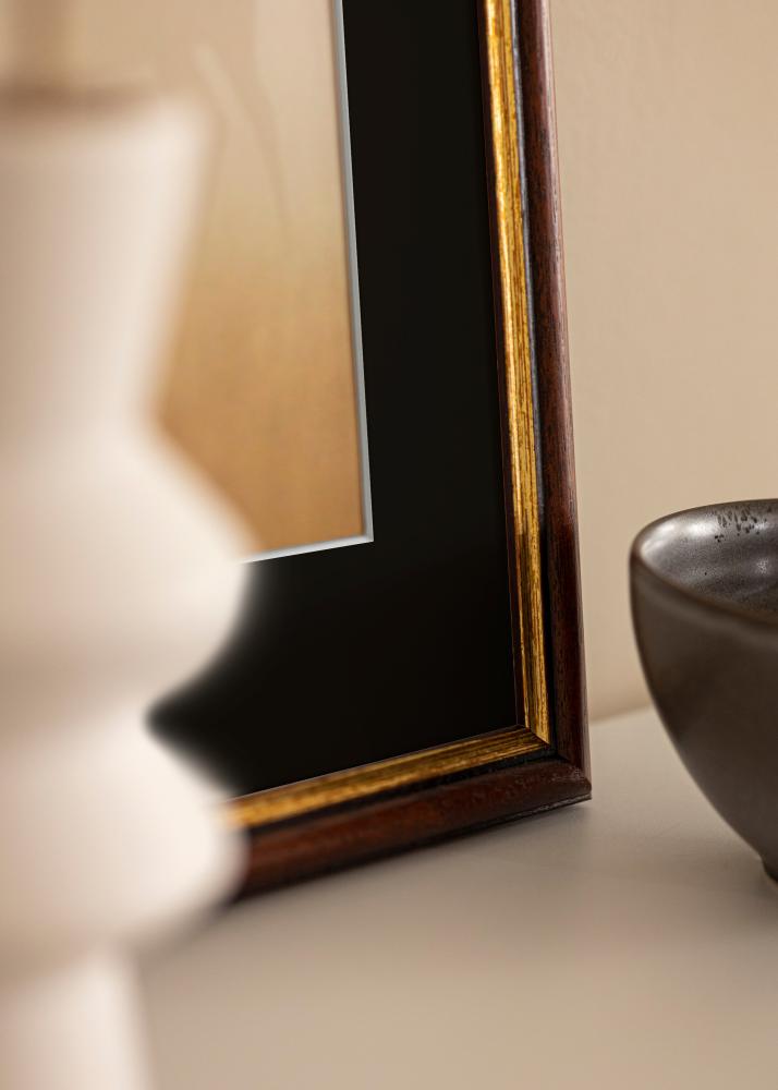 Okvir Siljan Smeđa 40x50 cm - Paspartu Crno 27x35 cm