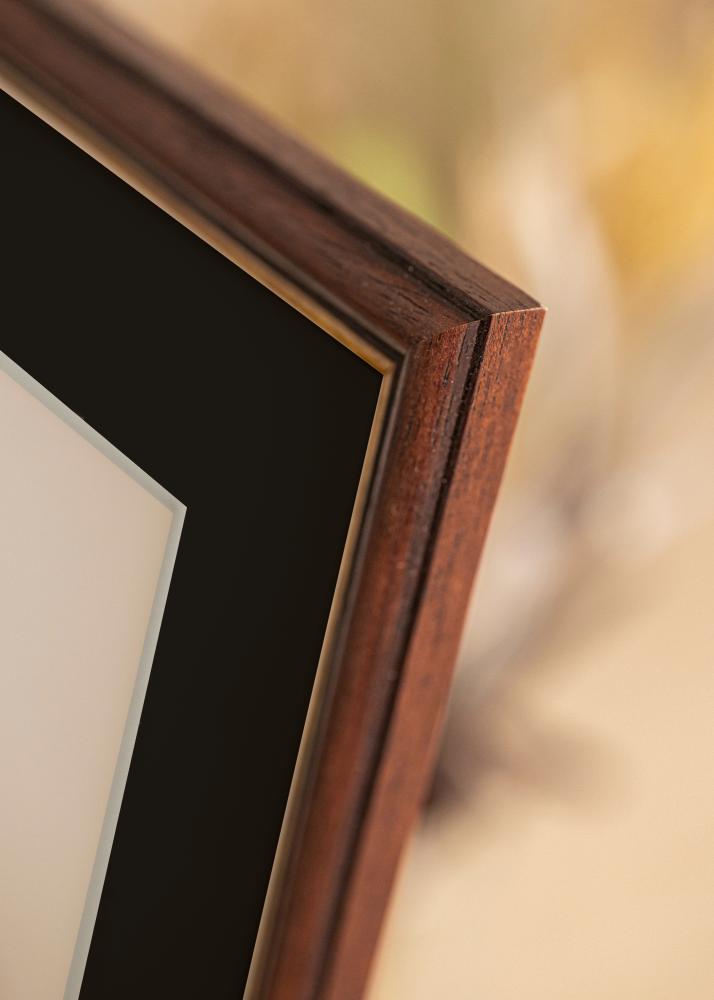 Okvir Siljan Smeđa 40x50 cm - Paspartu Crno 27x35 cm