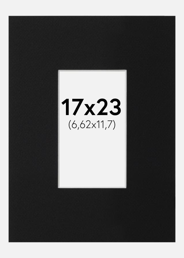 Paspartu Crni Standard (Bijela Jezgra) 17x23 cm (6,62x11,7)