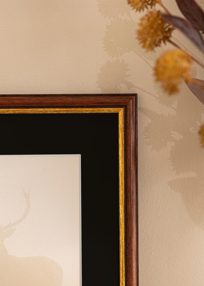 Okvir Siljan Smeđa 40x50 cm - Paspartu Crno 27x35 cm