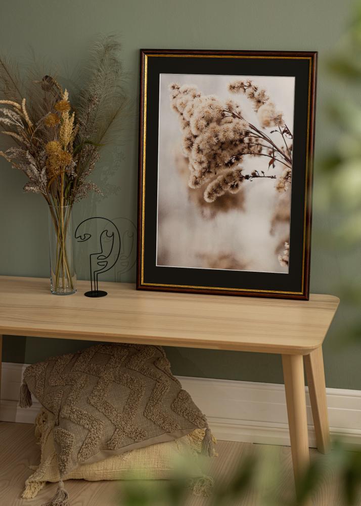 Okvir Siljan Smeđa 40x50 cm - Paspartu Crno 27x35 cm