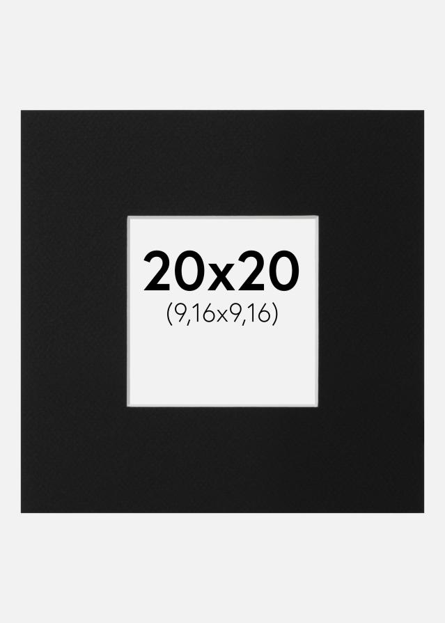 Paspartu Crni Standard (Bijela Jezgra) 20x20 cm (9,16x9,16)