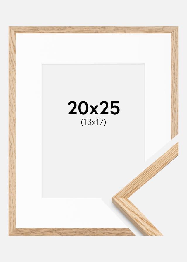 Okvir Tanak Hrast 20x25 cm - Paspartu Bijelo 14x18 cm