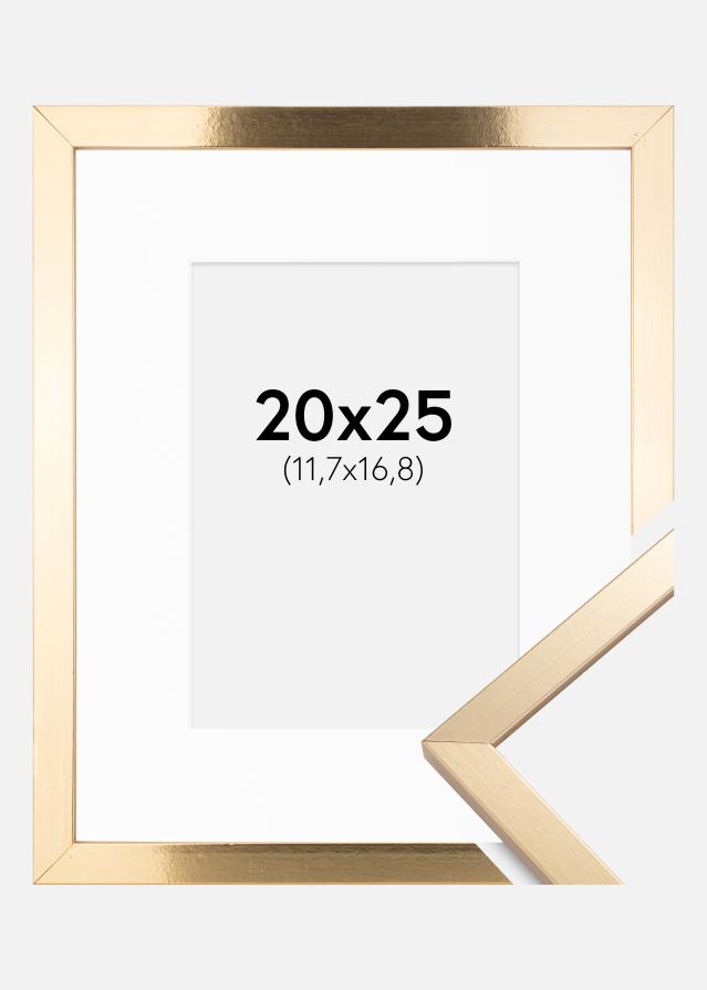 Okvir Trendy Zlato 20x25 cm - Paspartu Bijelo 5x7 inches