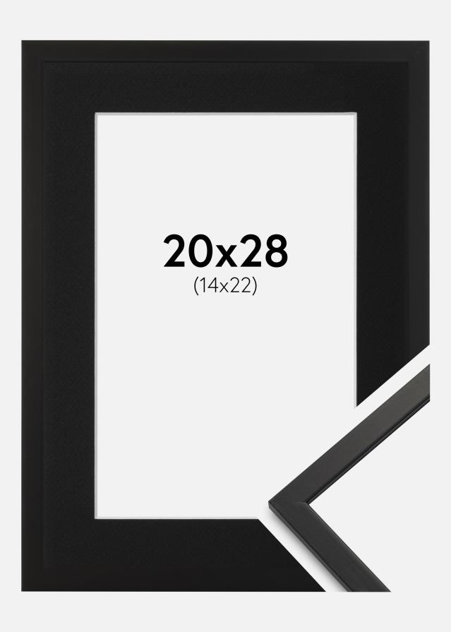 Okvir Edsbyn Crno 20x28 cm - Paspartu Crno 15x23 cm
