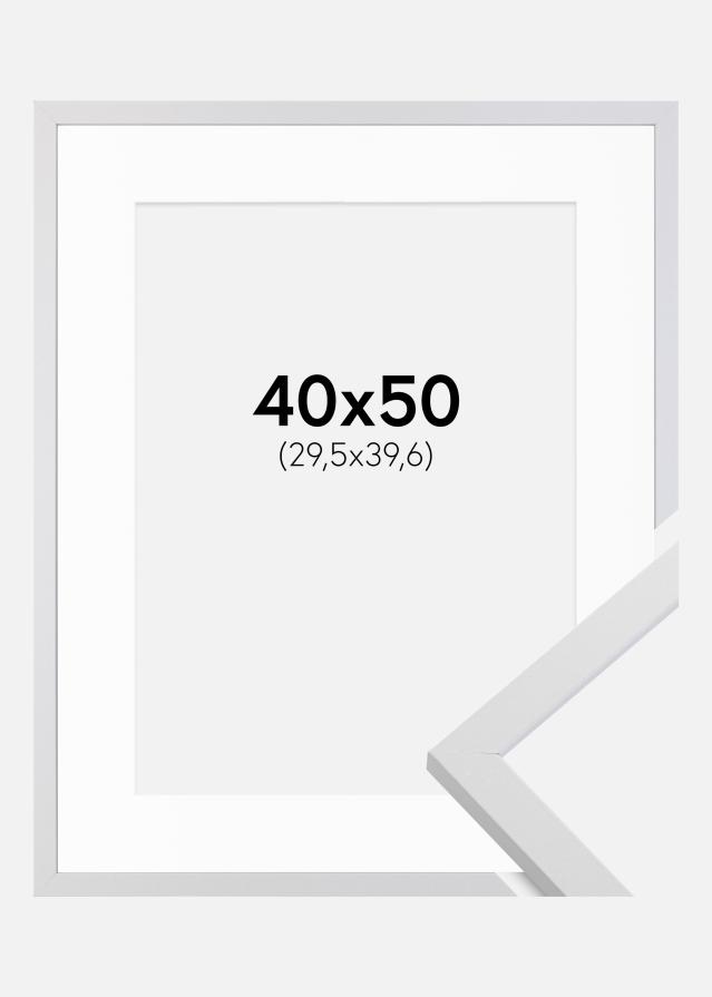 Okvir Trendy Bijelo 40x50 cm - Paspartu Bijelo 12x16 inches