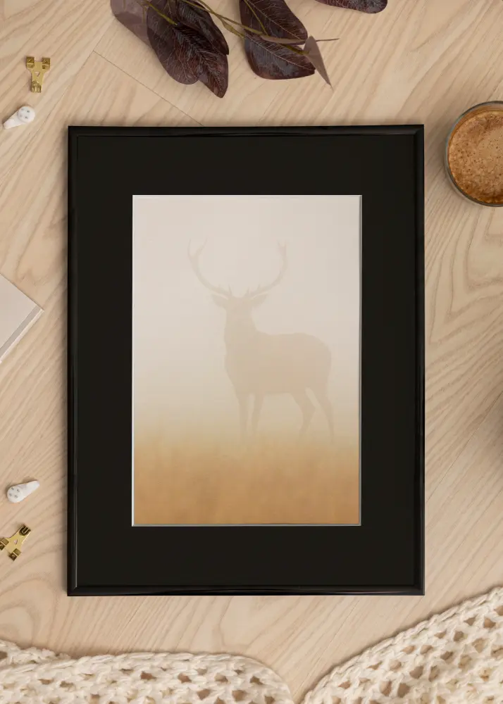 Okvir New Lifestyle Crno 50x70 cm - Paspartu Crno 33x56 cm