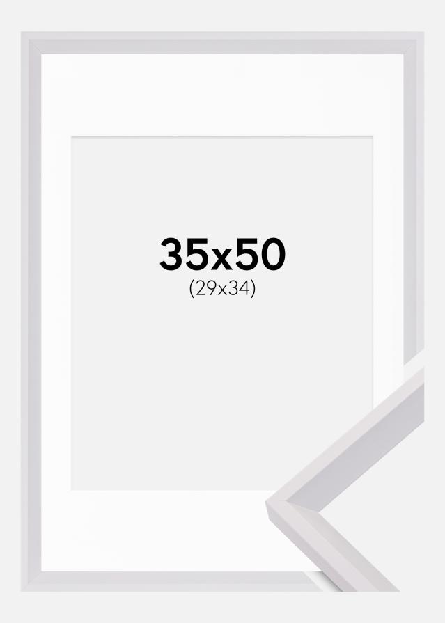 Okvir Globe Bijelo 35x50 cm - Paspartu Bijelo 30x35 cm