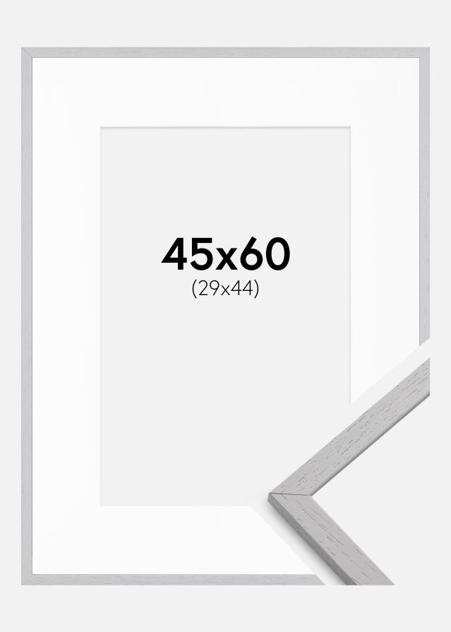 Okvir Edsbyn Grey 45x60 cm - Paspartu Bijelo 30x45 cm