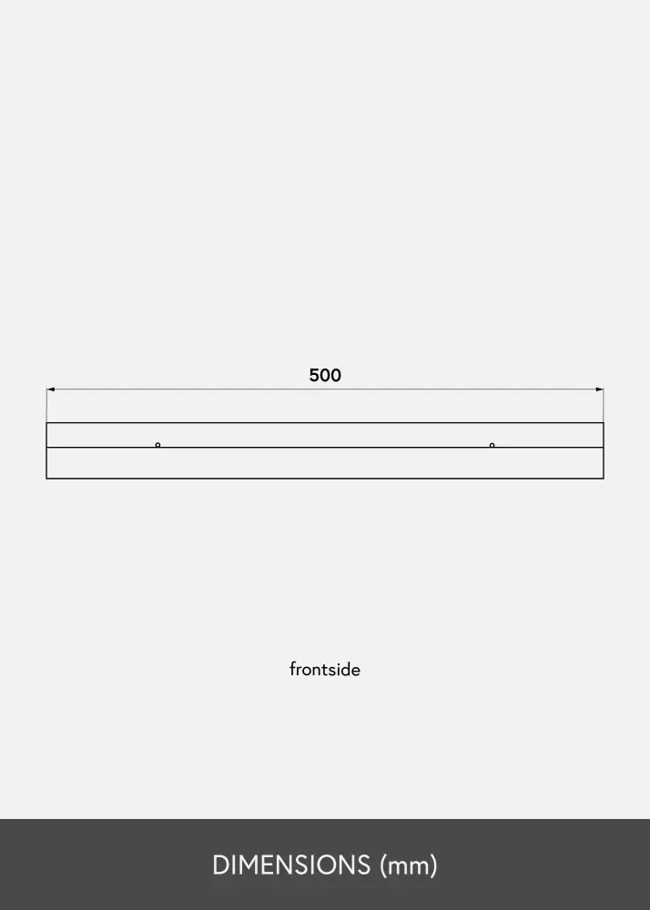 Polica za slike Crno 50 cm