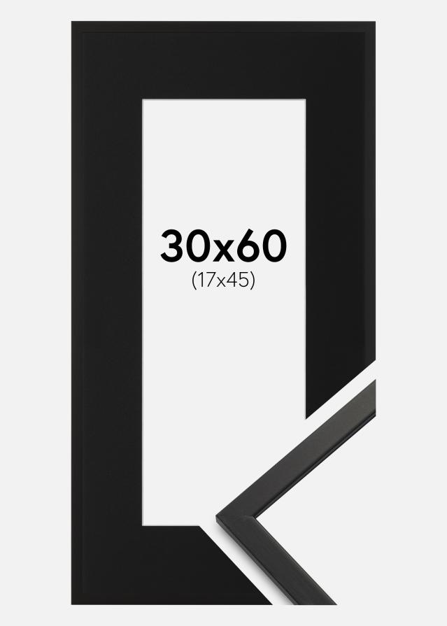Okvir Edsbyn Crno 30x60 cm - Paspartu Crno 18x46 cm