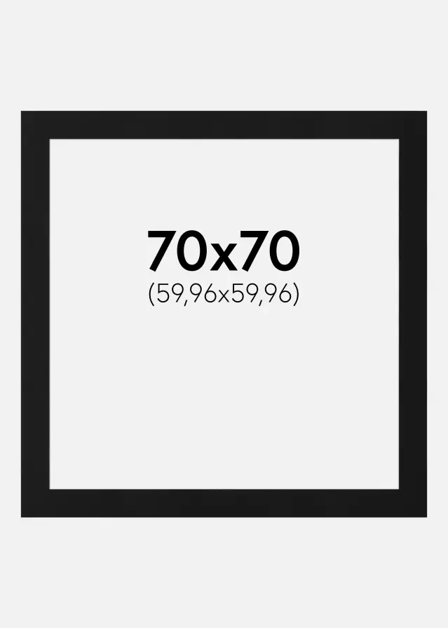 Paspartu Crni Standard (Bijela Jezgra) 70x70 cm (59,96x59,96)