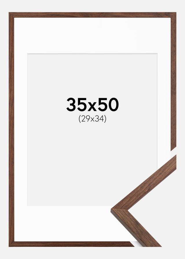 Okvir Galant Orah 35x50 cm - Paspartu Bijelo 30x35 cm