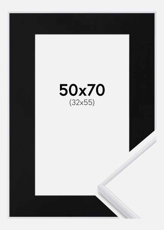 Okvir Visby Bijelo 50x70 cm - Paspartu Crno 33x56 cm