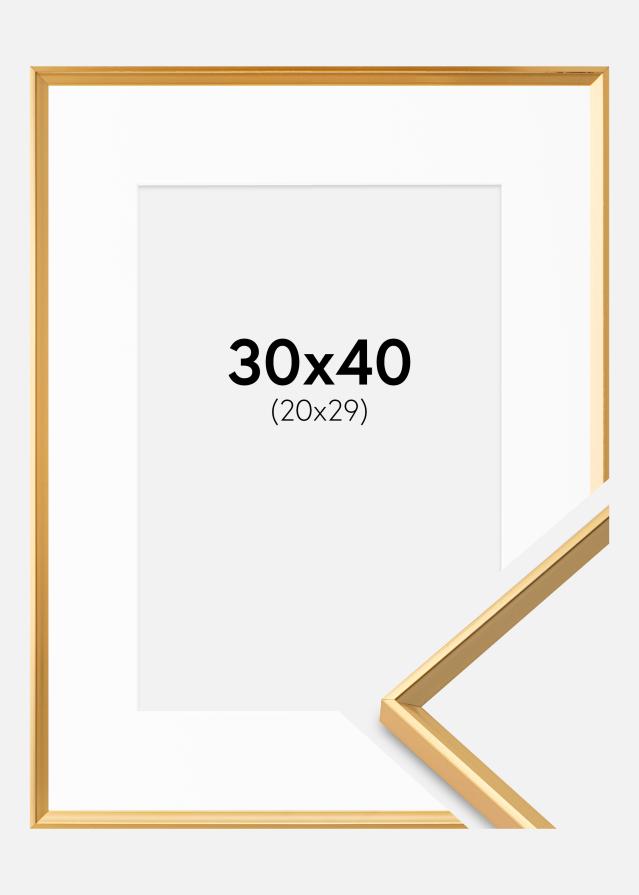 Okvir Desire Zlato 30x40 cm - Paspartu Bijelo 21x30 cm