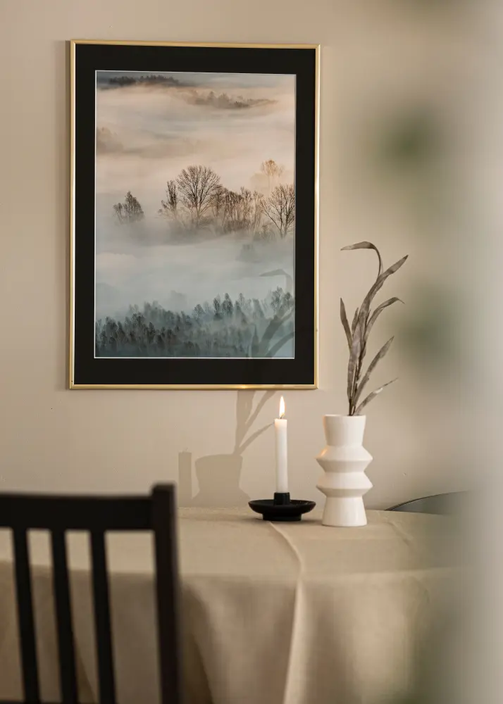 Okvir New Lifestyle Zlato 30x40 cm - Paspartu Crno 8x12 inches