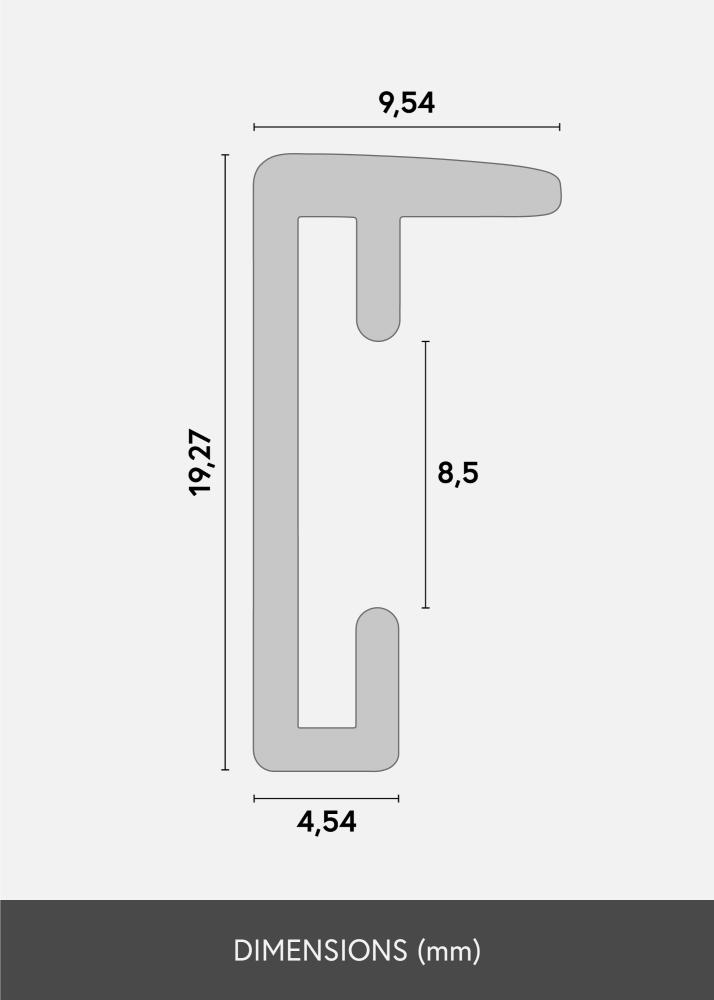Okvir Neptune Akrilno staklo White Oak 50x70 cm