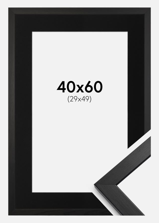 Okvir Profinjeni Crno 40x60 cm - Paspartu Crno 30x50 cm