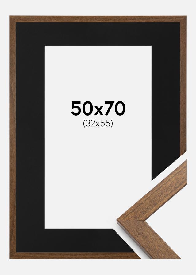 Okvir Profinjeni Warm Brown 50x70 cm - Paspartu Crno 33x56 cm