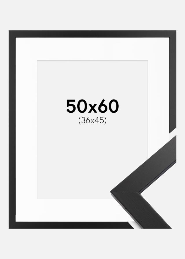 Okvir Black Wood 50x60 cm - Paspartu Bijelo 37x46 cm