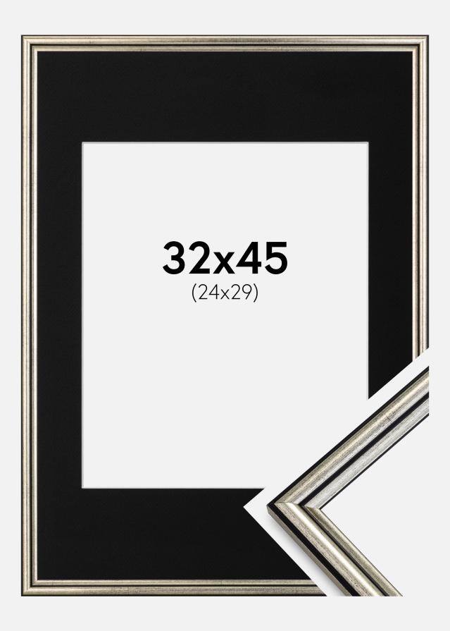 Okvir Horndal Srebro 32x45 cm - Paspartu Crno 25x30 cm
