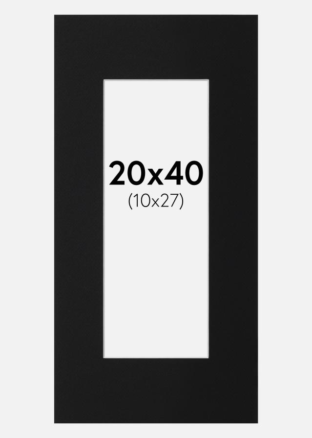 Paspartu Crni Standard (Bijela Jezgra) 20x40 cm (10x27)