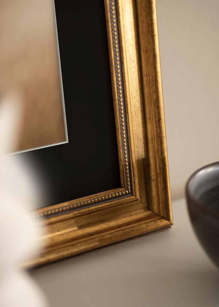 Okvir Rokoko Zlato 40x50 cm - Paspartu Crno 29,7x42 cm (A3)