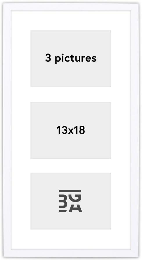 Edsbyn Okvir za kolaž X Bijelo - 3 Slike (13x18 cm)