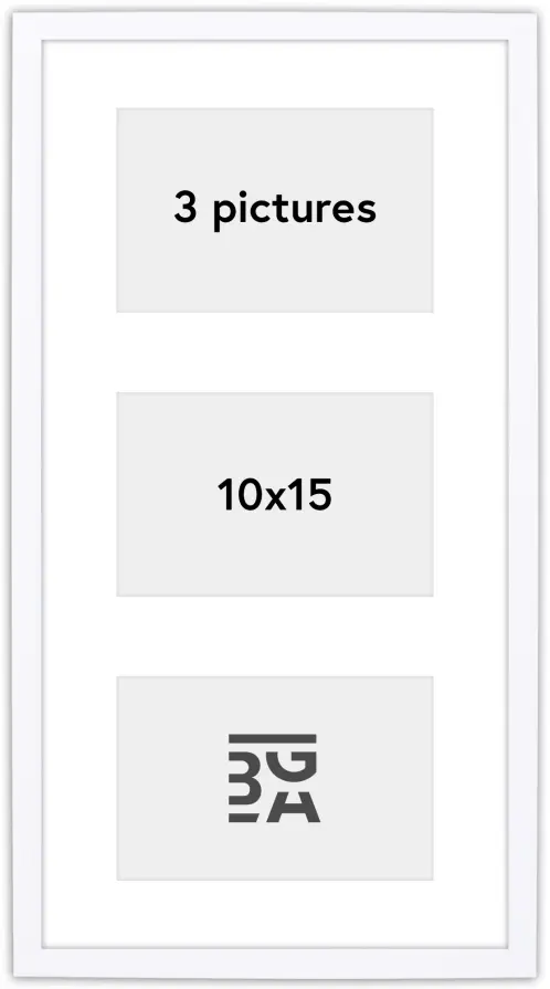 Edsbyn Okvir za kolaž XIV Bijelo - 3 Slike (10x15 cm)