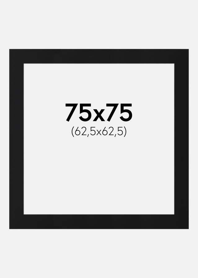 Paspartu Crni Standard (Bijela Jezgra) 75x75 cm (62,5x62,5)