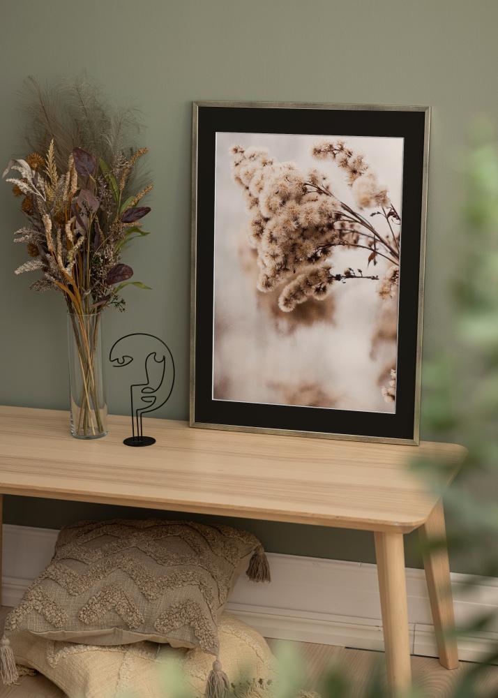 Okvir Galant Srebro 30x40 cm - Paspartu Crno 18x27 cm