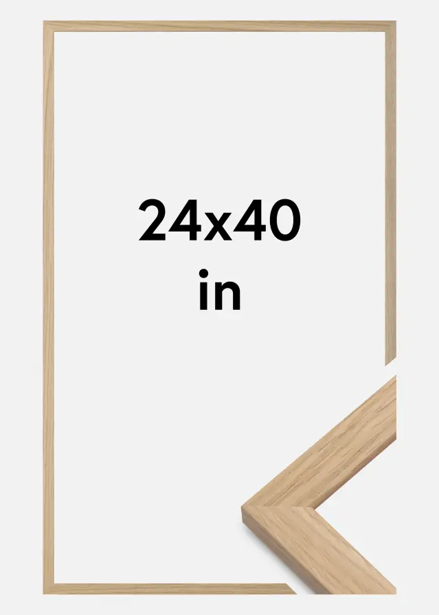 Okvir Oak Wood Akrilno staklo 24x40 inches (60,96x101,6 cm)