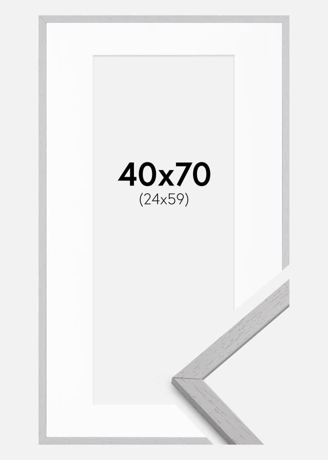 Okvir Edsbyn Grey 40x70 cm - Paspartu Bijelo 25x60 cm