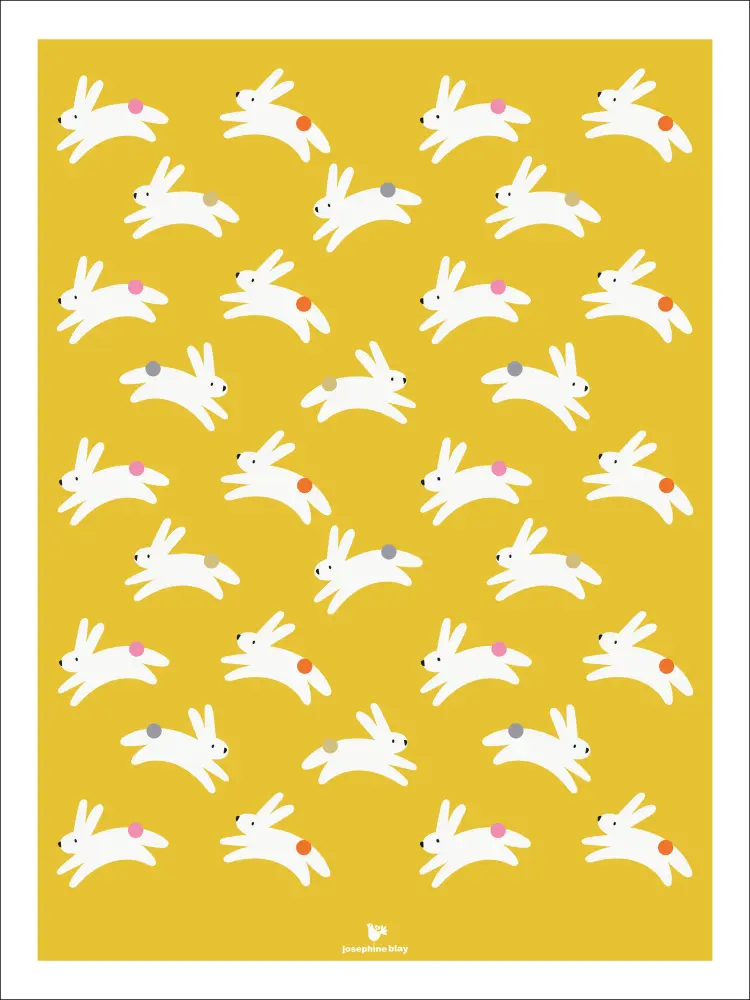 Rabbit - yellow Plakat
