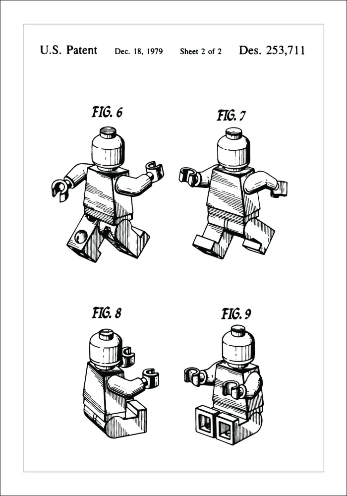 Patentni crtež - Lego II Plakat