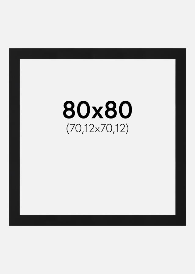 Paspartu Crni Standard (Bijela Jezgra) 80x80 cm (70,12x70,12)