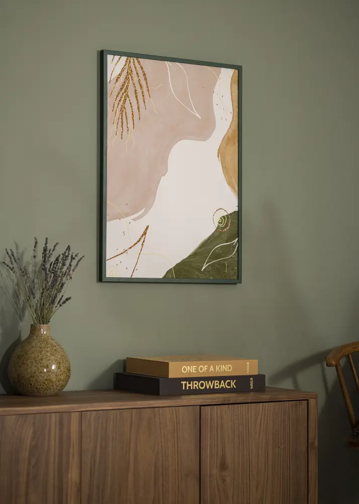Okvir E-Line Zelena 50x70 cm - Paspartu Bijelo 42x59,4 cm (A2)