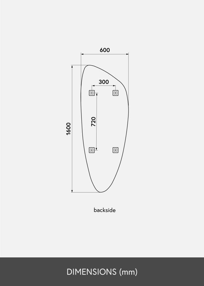 KAILA Ogledalo Slim 60x160 cm