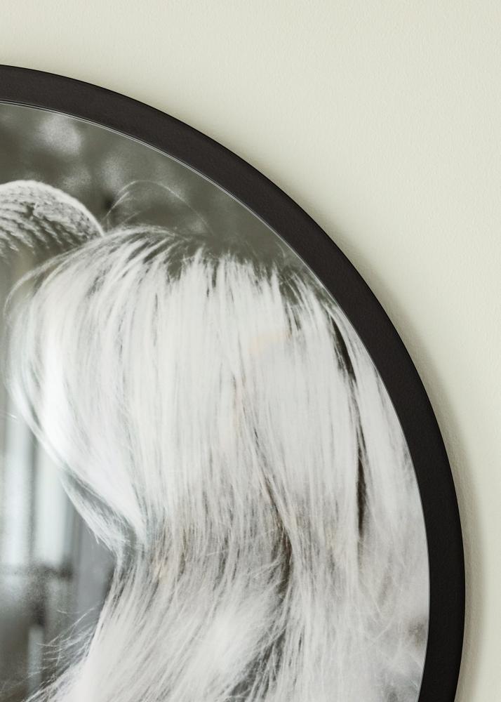 Okruglo Okvir Akrilno staklo Crno 60 cm Ø