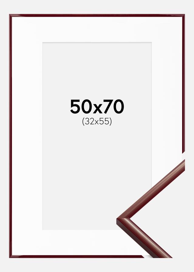 Okvir New Lifestyle Tamno crvena 50x70 cm - Paspartu Bijelo 33x56 cm