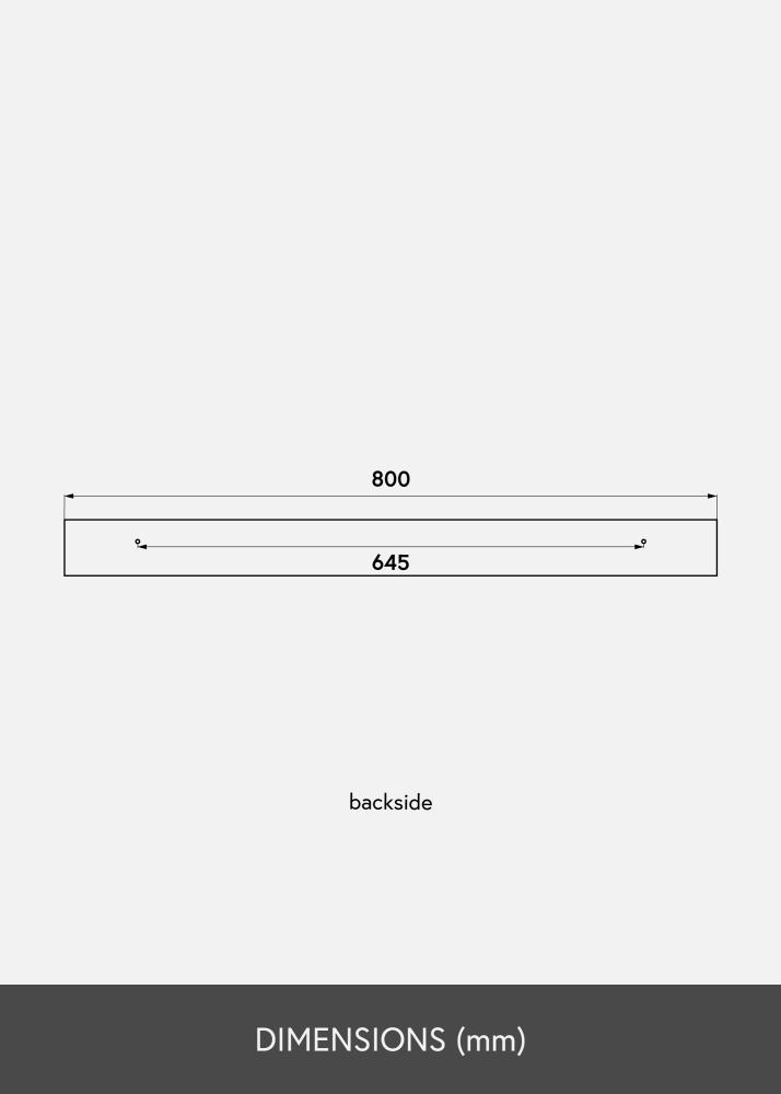 KAILA Polica za slike Crna 80 cm