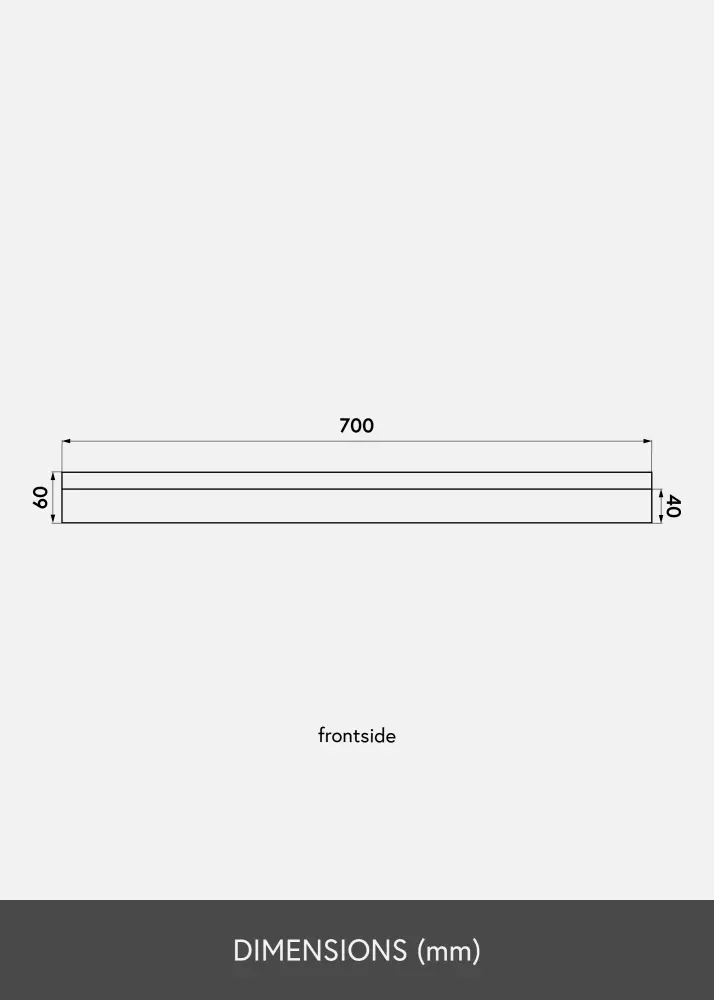 KAILA Polica za slike Crna 70 cm