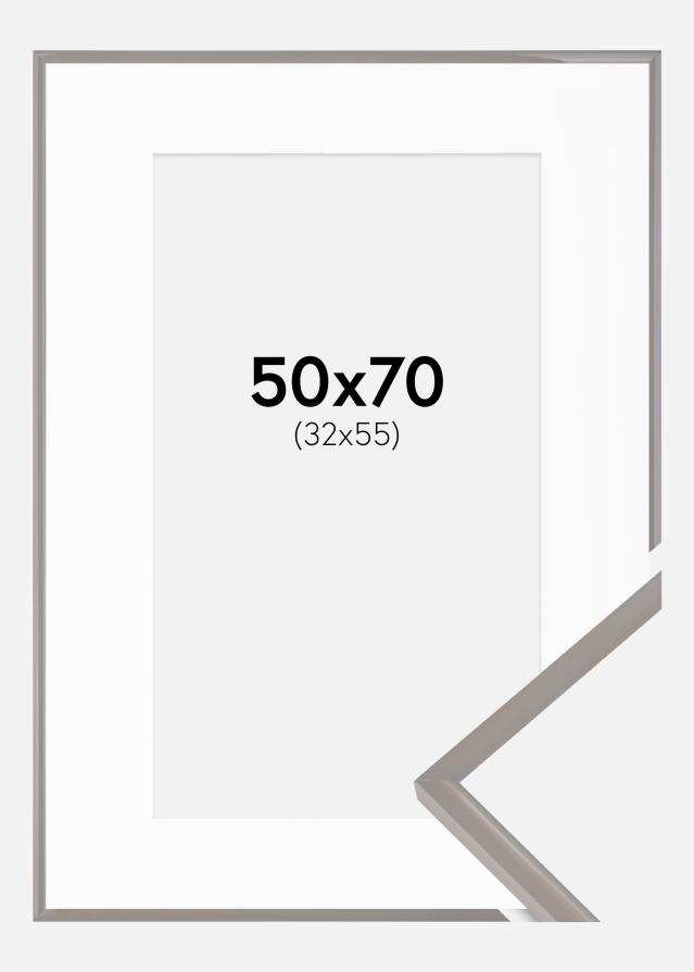 Okvir New Lifestyle Earth Grey 50x70 cm - Paspartu Bijelo 33x56 cm