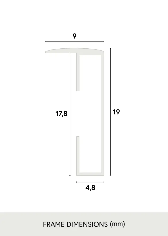Okvir Aluminij Akrilno staklo Crno 70x100 cm