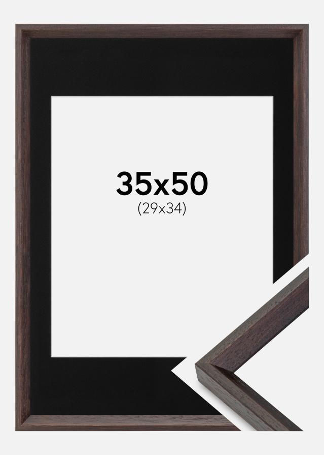 Okvir Globe Espresso 35x50 cm - Paspartu Crno 30x35 cm